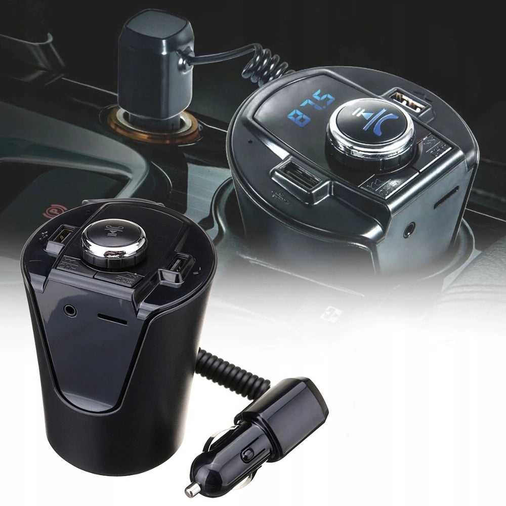 Transmitator auto ElektroStator BX6, Bluetooth, FM, 2 x USB, Negru