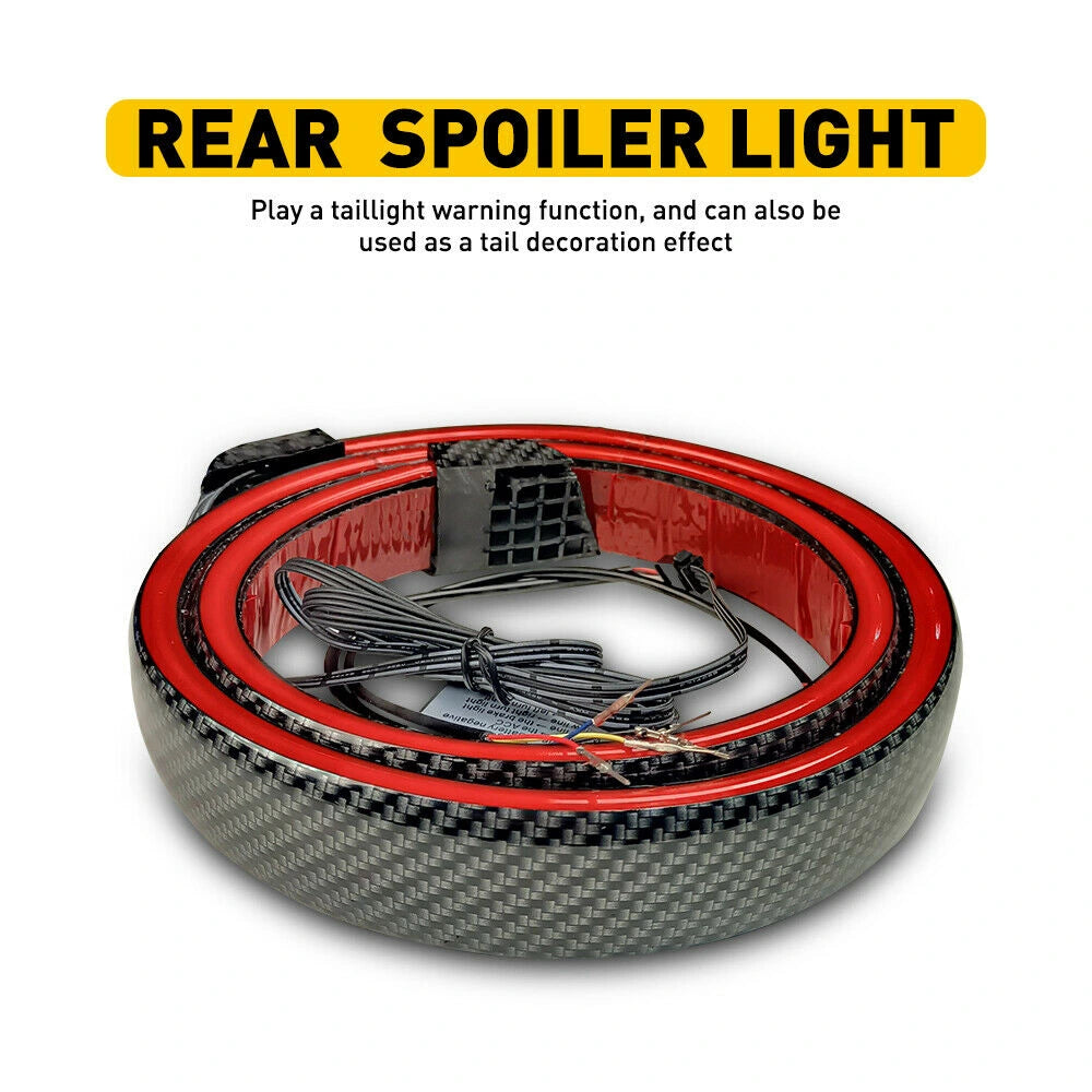 Eleron imitatie carbon cu banda LED stop, 1.2 M, 28 W, 12 V