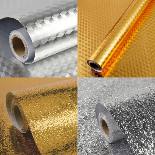 Folie de aluminiu autoadeziva bucatarie 60 x 300 cm