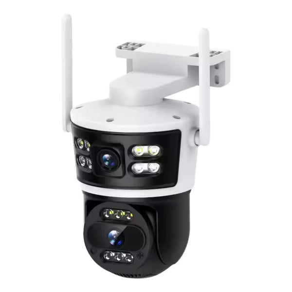 Camera WIFI cu 2 lentile de 8mpx, Rezolutie 4k, Zoom 10x,Alarma, Senzor Miscare,Comunicare Bidirectionala