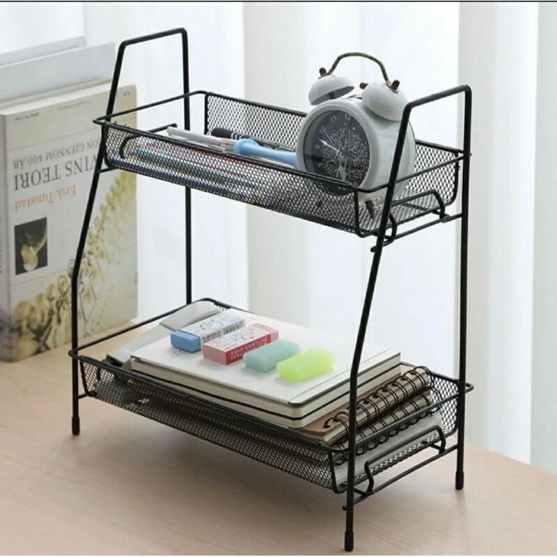 Suport organizator din metal cu 2 etajere