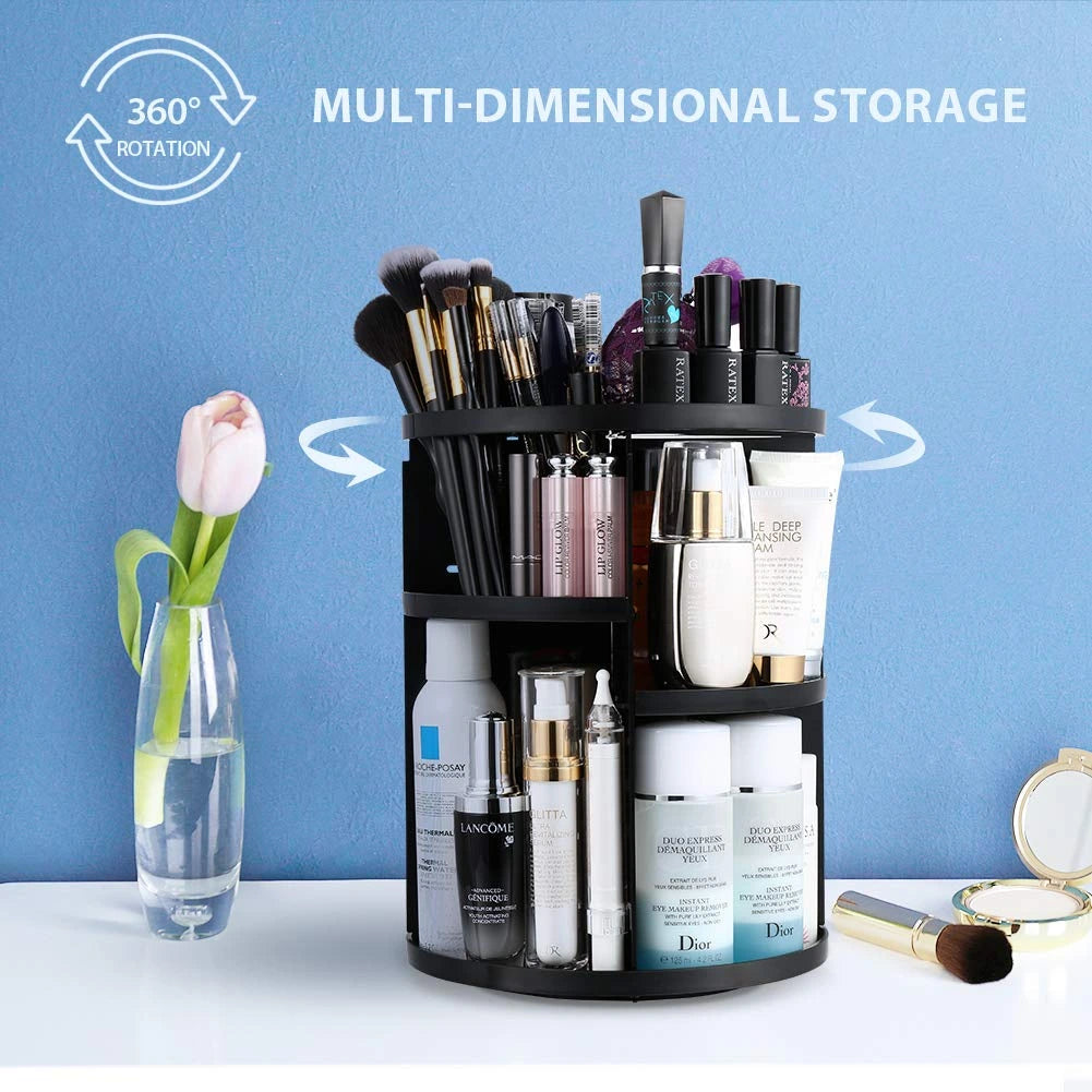 Organizator cu rotire 360 de grade pentru depozitare obiecte, cosmetice