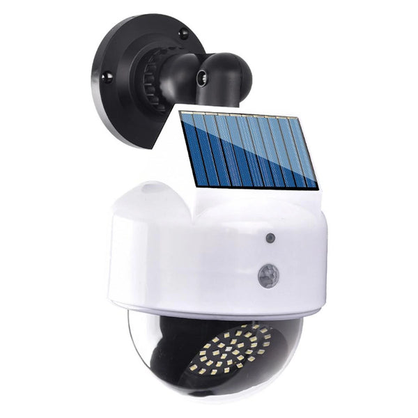 Lampa solara si camera de securitate falsa 2 in 1,cu telecomanda si senzor de miscare