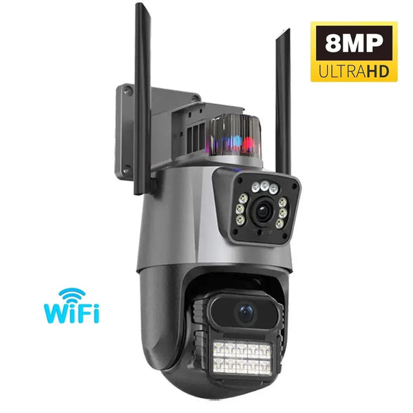 Camera de supraveghere WiFi,8MP,Ultra HD,zoom 10X,lentile duble