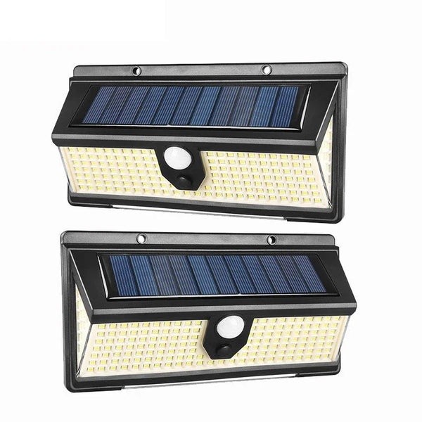 Set 2 x Lampa solara de perete 190 LED SMD, senzor de miscare