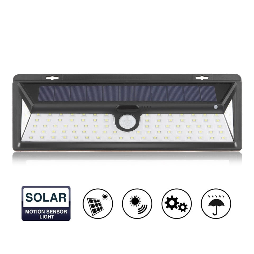 Set 3 x Lampa solara de perete 190 LED SMD, senzor de miscare