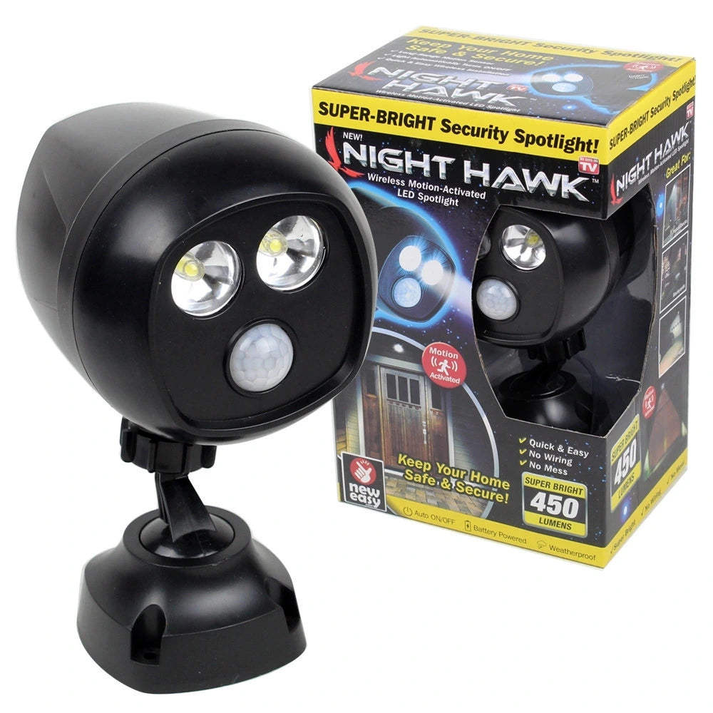 Proiector Night Hawk fara fir de exterior, cu senzor de miscare