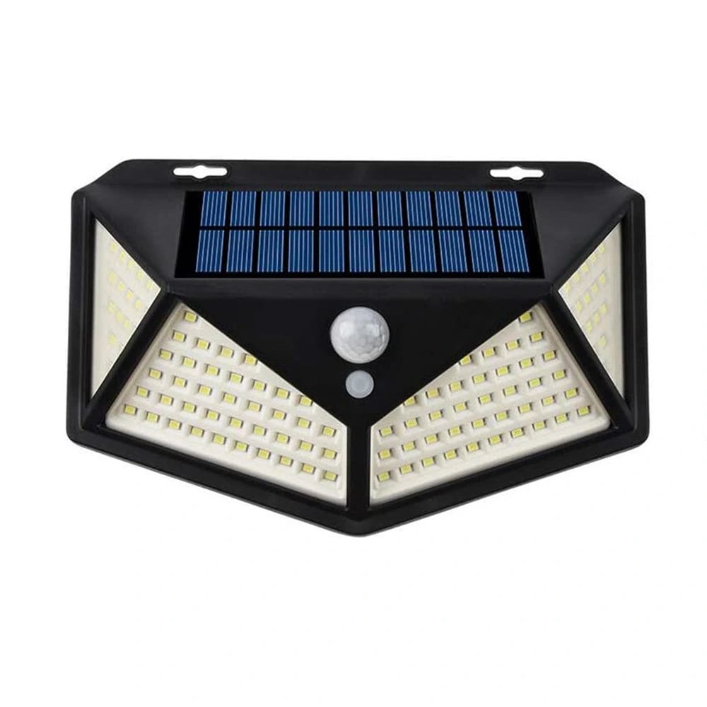 Set 3 x Lampa solara 114 LED cu senzor de miscare si lumina