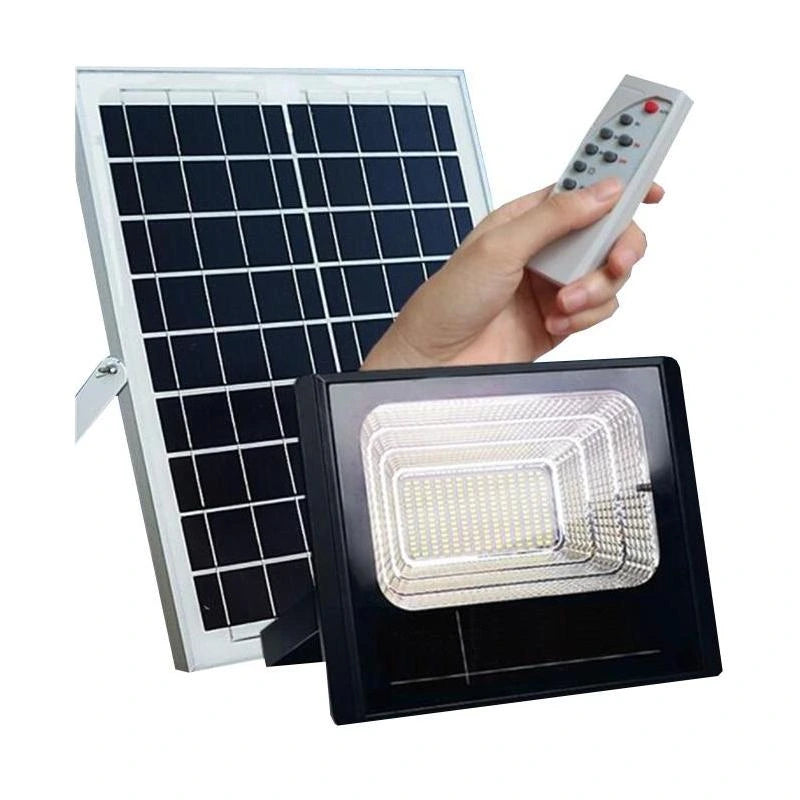 Proiector LED 100 W cu panou solar si telecomanda,waterproof IP66
