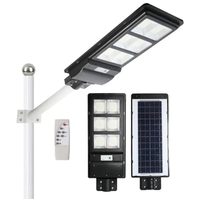 Proiector solar 300W LED iluminat stradal, cu panou solar integrat, senzor de miscare si telecomanda