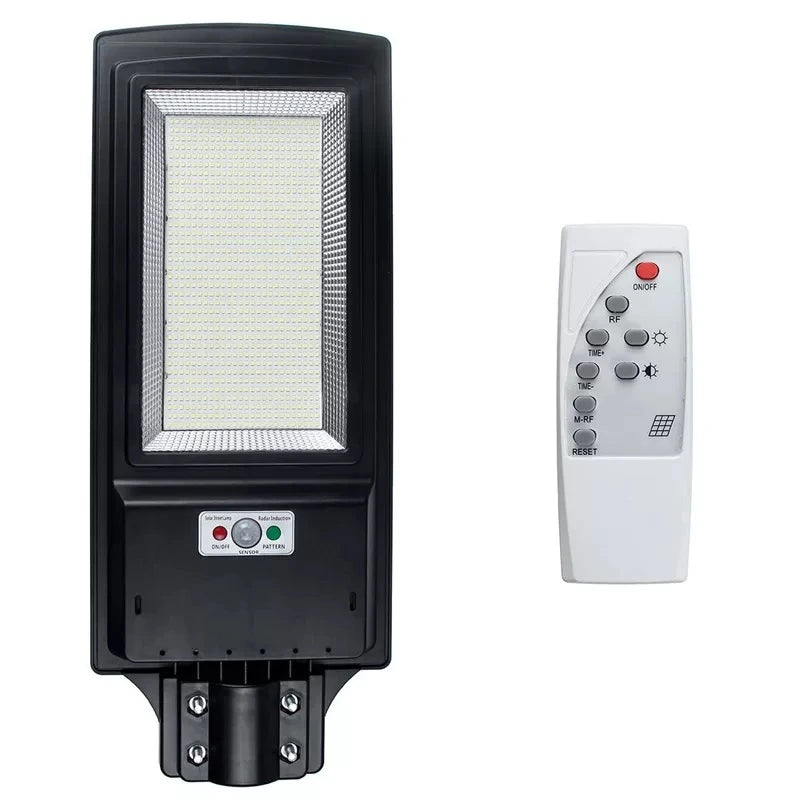 Lampa stradala cu incarcare solara,936 ;ed COB, 500W,senzor de lumina si  de miscare, telecomanda