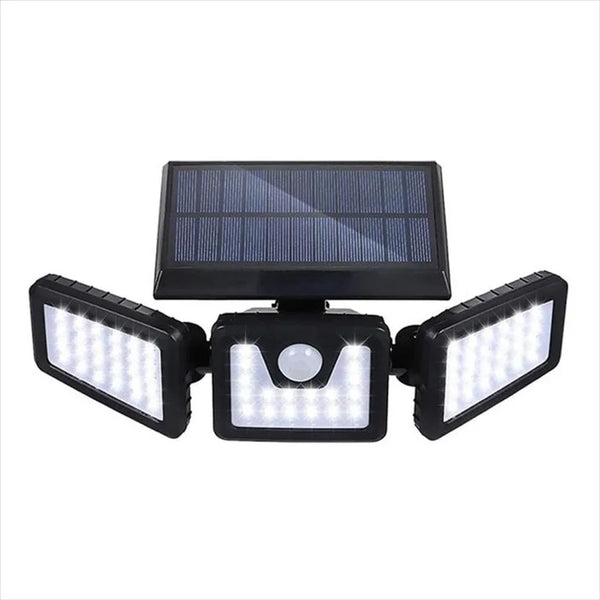 Lampa solara Tripla Split, 74 Led, Cu Senzor De Miscare