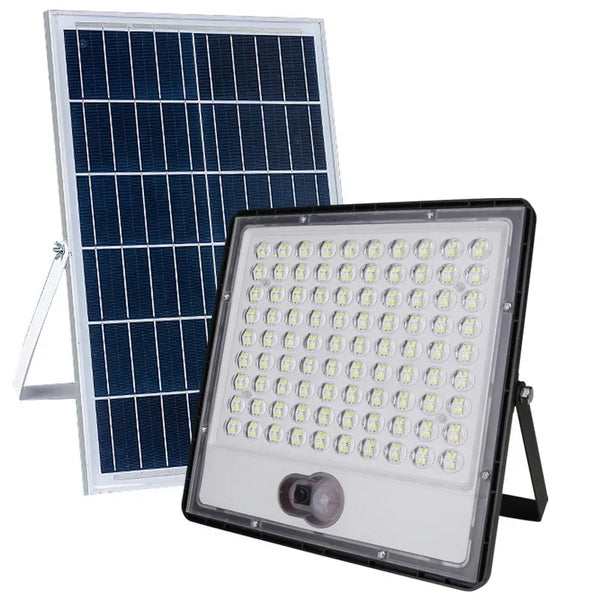 Proiector LED 800 W / 1000 W cu panou solar,senzor de miscare si telecomanda