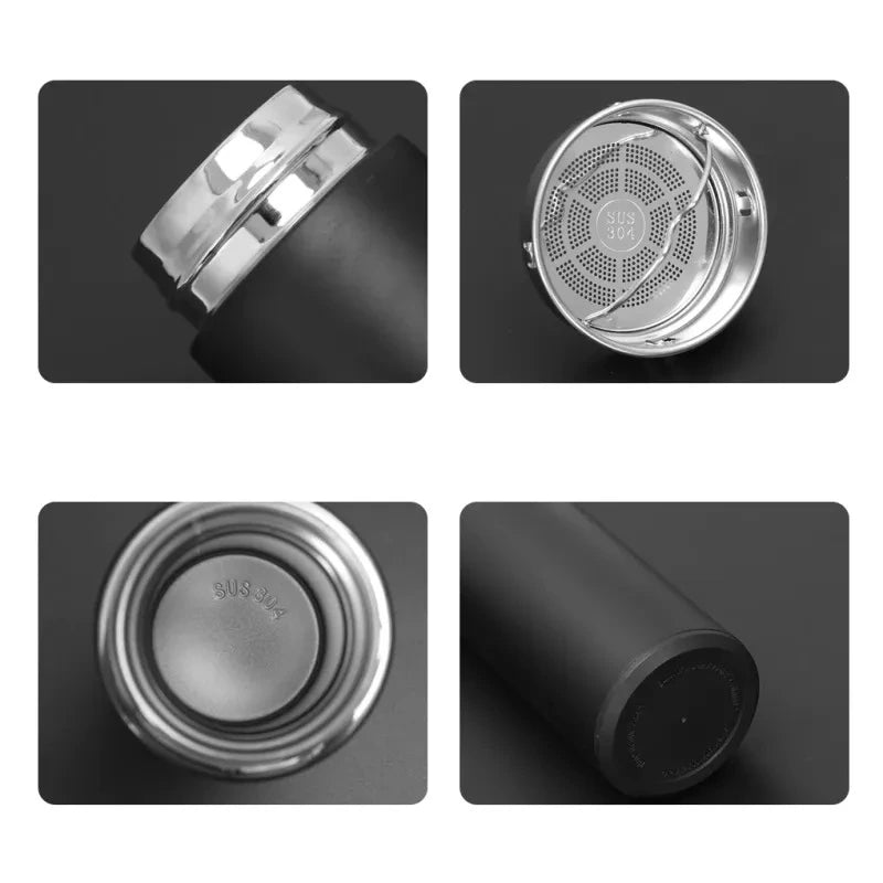 Termos inteligent cu indicator de temperatura a lichidelor,ecran tactil LCD, 500 ml