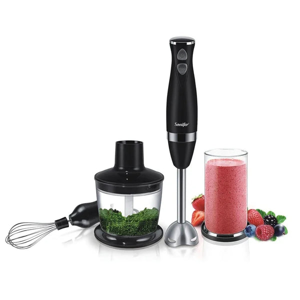 Set Blender 3 in 1 Sonifer cu putere 500W, Mixer vertical, functie Turbo, Multifunctional