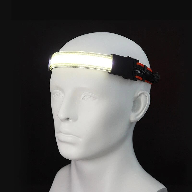 Lanterna de cap cu banda LED puternica, reglabila, reincarcabila USB