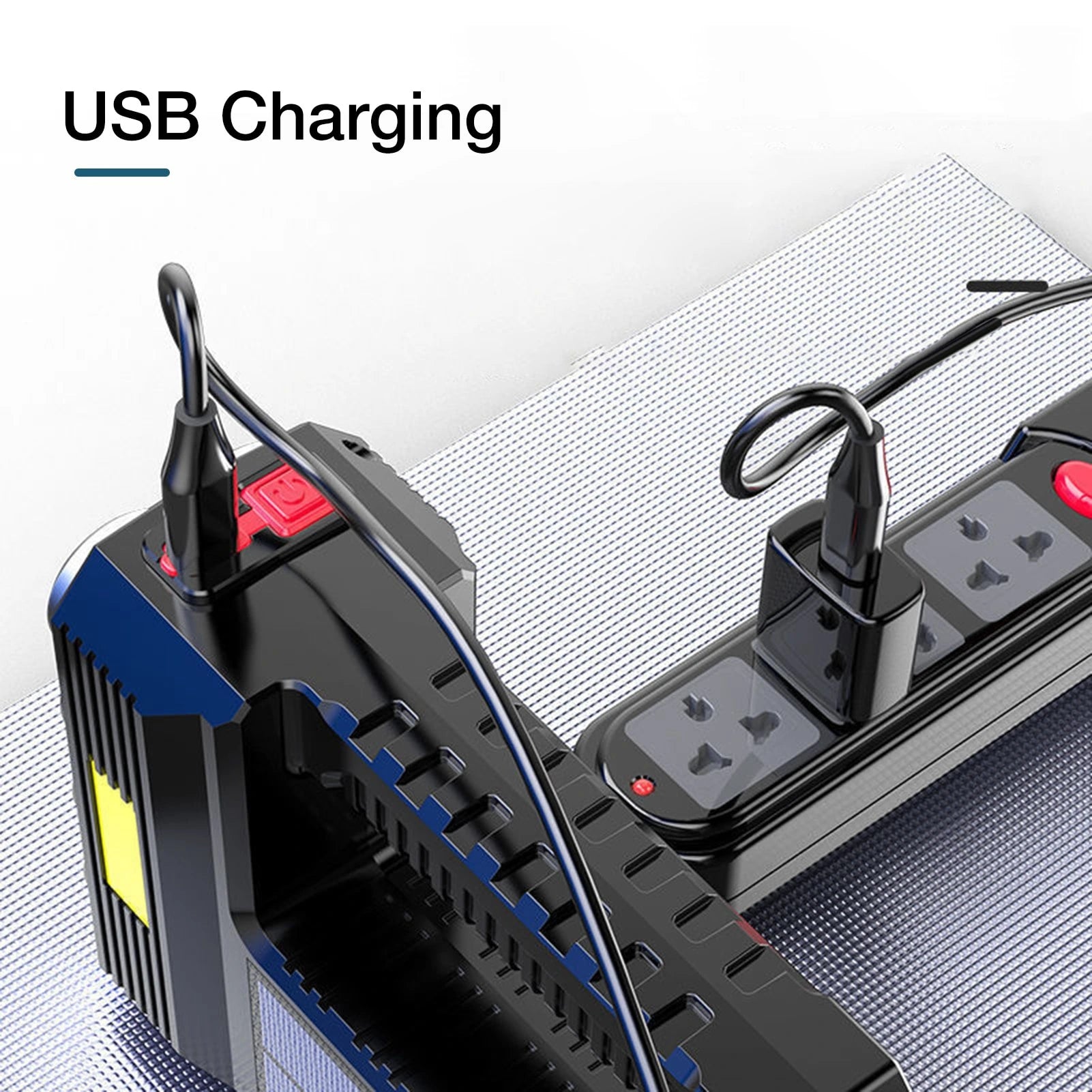 Lanterna cu 8 nuclee,LED COB si incarcare solara si USB