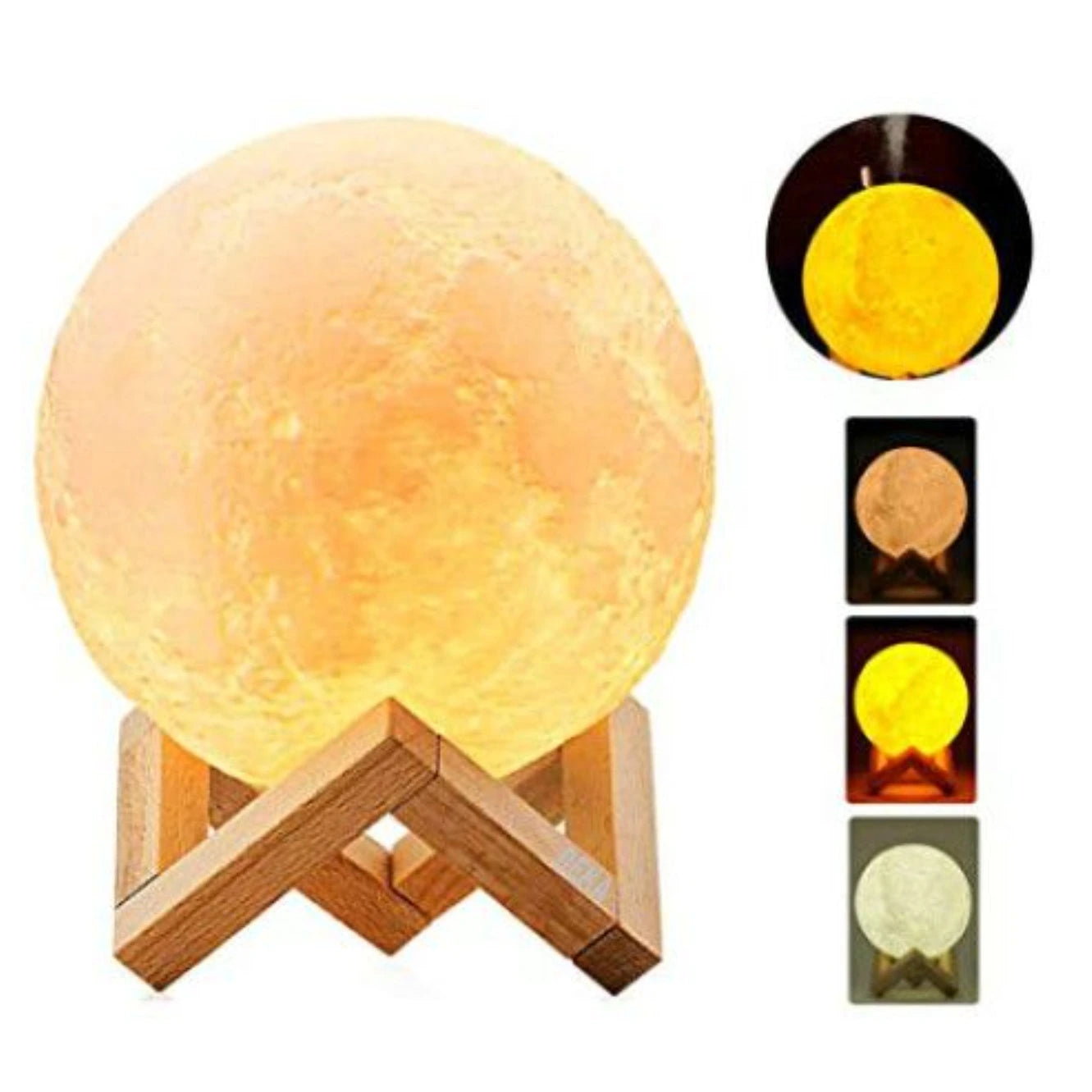 Lampa de veghe cu umidificator, Luna Moon 3D, 880 ml
