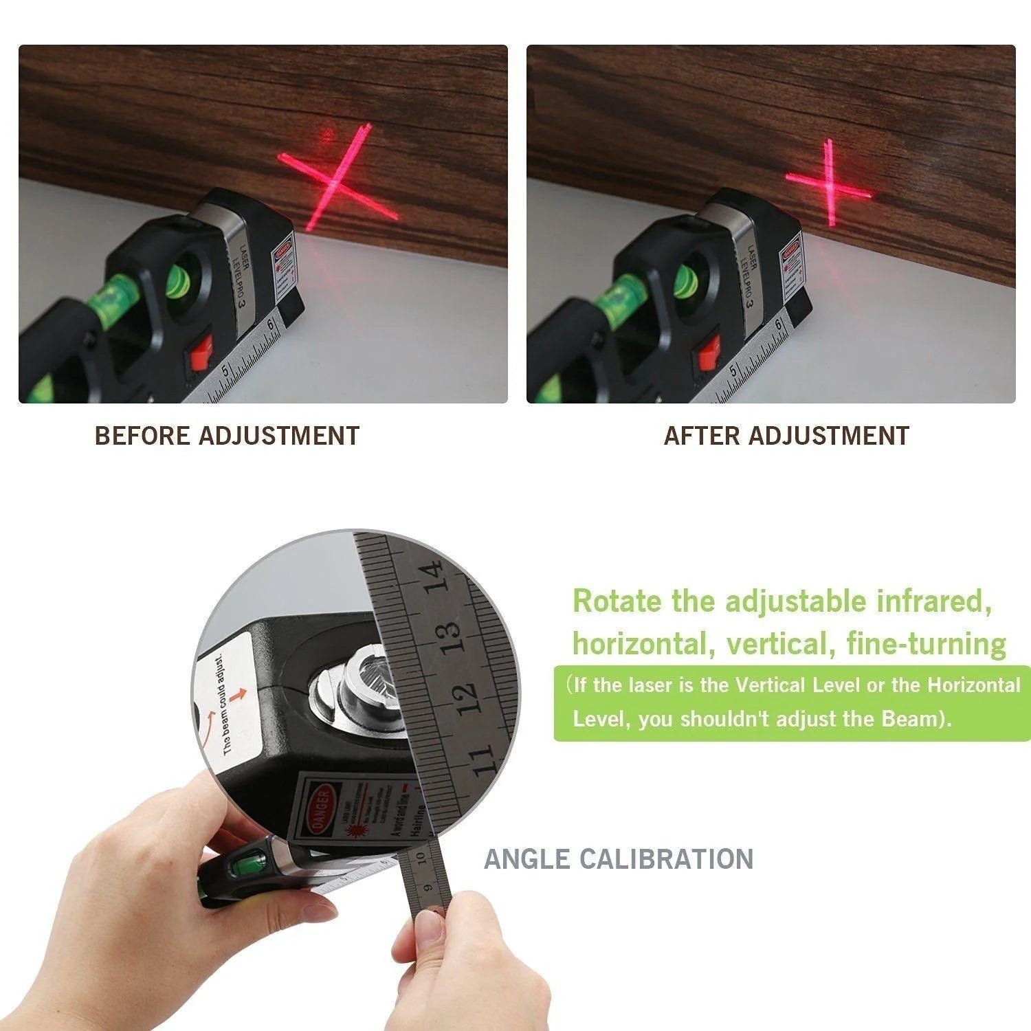 Nivela-boloboc multifunctionala cu raza laser si ruleta incorporata