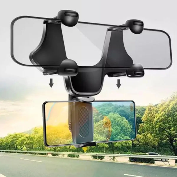 Suport auto pentru telefon cu prindere pe oglinda retrovizoare - Shopmix