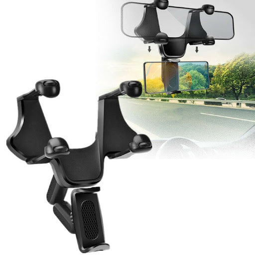 Suport auto pentru telefon cu prindere pe oglinda retrovizoare - Shopmix
