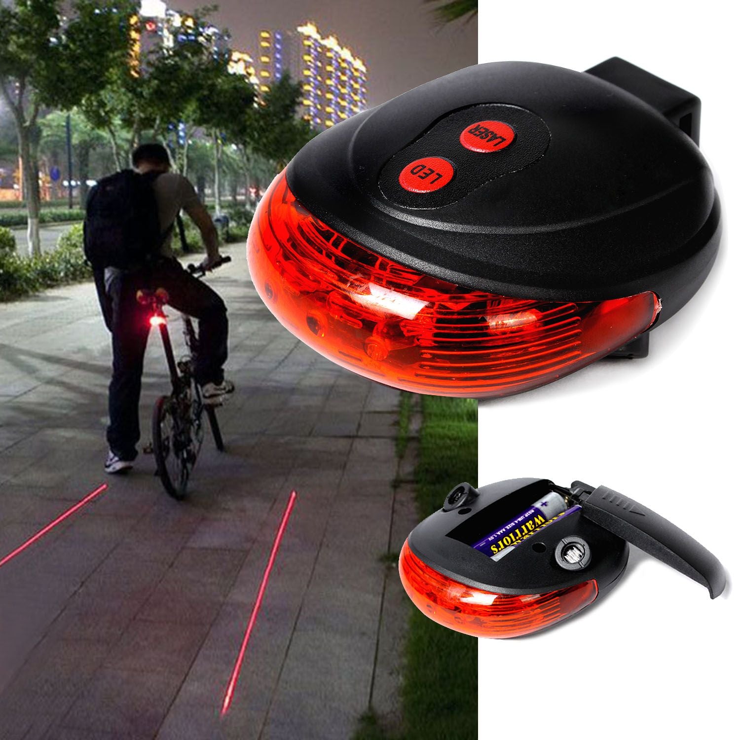 Stop bicicleta cu proiectie laser - Shopmix