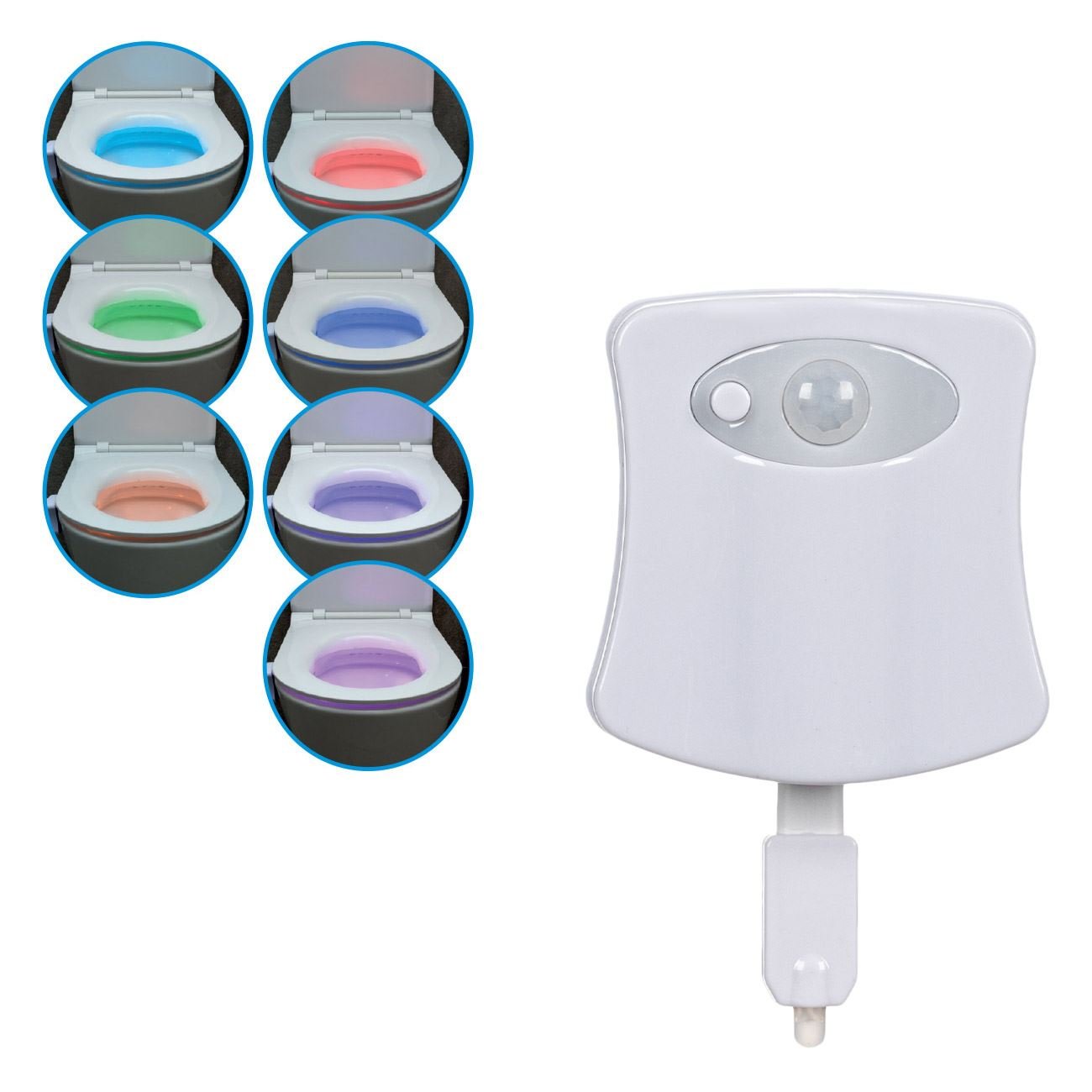 Led pentru vasul de toaleta cu senzor infrarosu de miscare si lumini - Shopmix