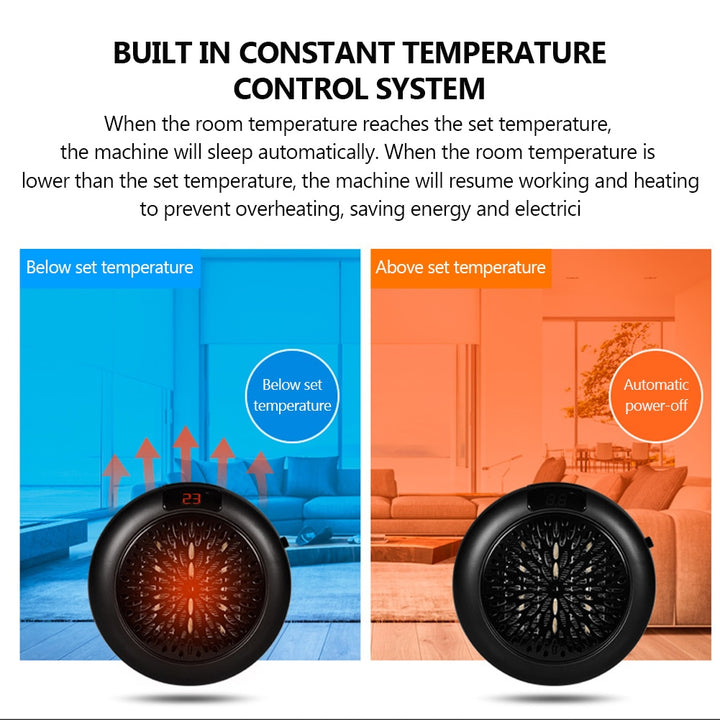 Mini aeroterma portabila cu display digital, 600 W - Wonder Heater Pro - Shopmix