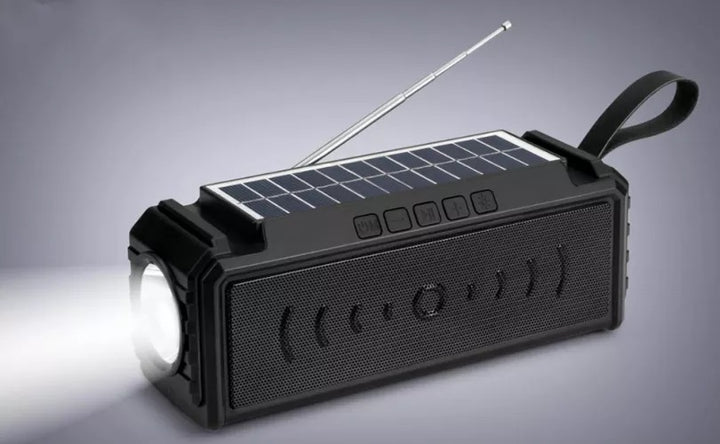 Boxa solara bluetooh MF209 portabila, lanterna incorporata, suport telefon - Shopmix