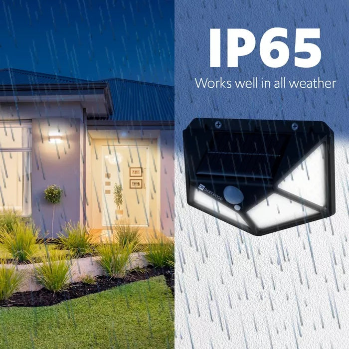 Set 8 x Lampa 100 LED cu panou solar, senzor de miscare - Shopmix