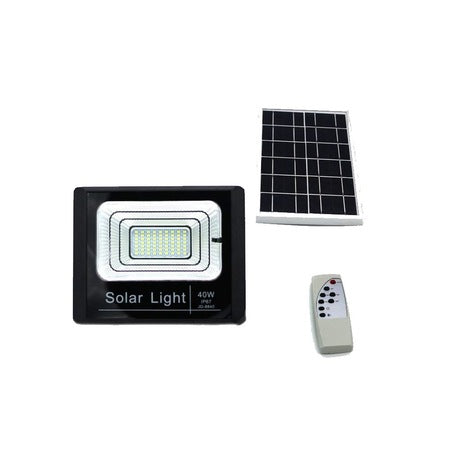 Proiector LED 50 W cu panou solar si telecomanda,waterproof IP66 - Shopmix
