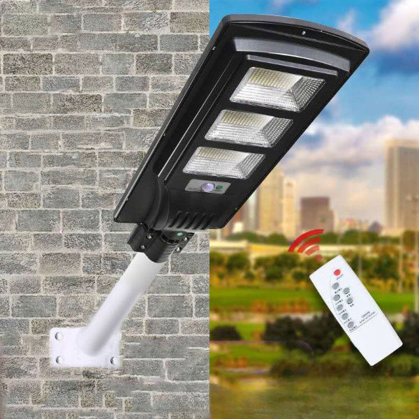 Proiector solar 300W, 450 LED iluminat stradal, cu panou solar integrat, senzor de miscare si telecomanda - Shopmix