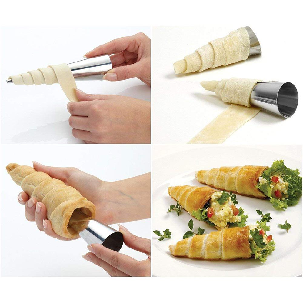 Set 12 forme tubulare pentru rulouri patiserie