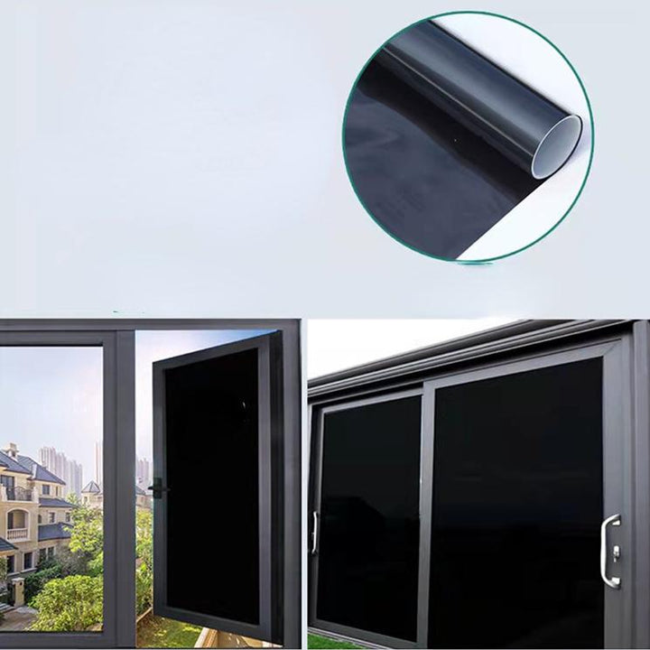 Folie reflexiva pentru geamuri interioare, cu efect de oglinda, protectie solara UV,60X300,neagra - Shopmix